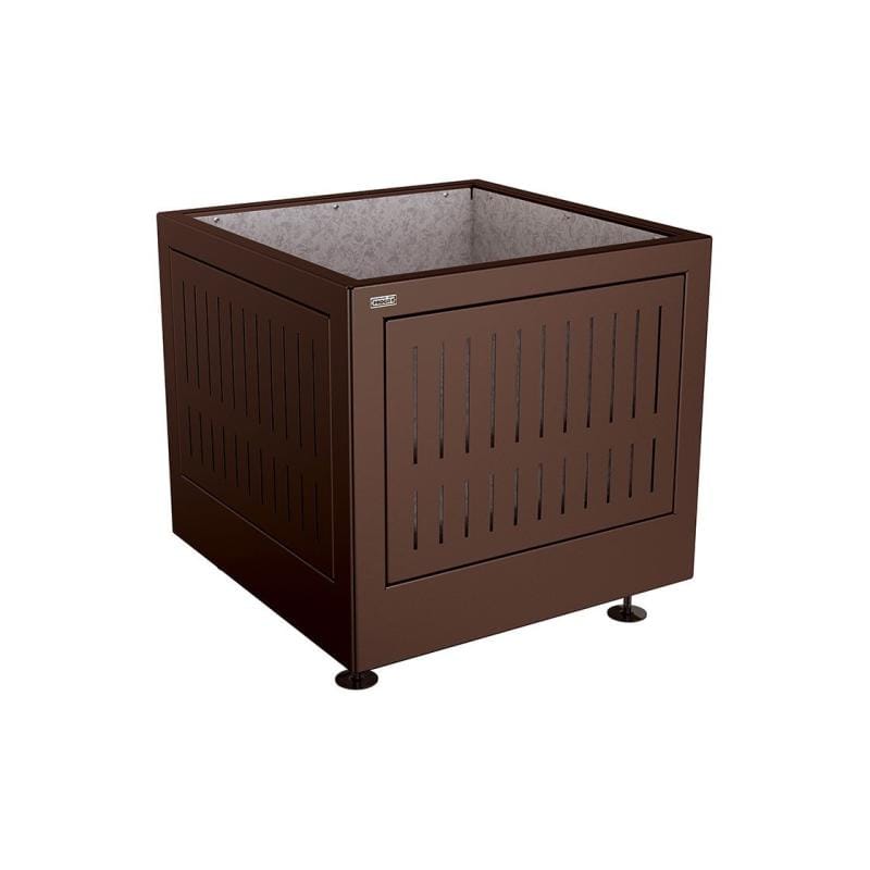 Cityscape Direct Silaos Planter (Steel) 800 x 800 x 700mm high / Brown (RAL 8017) / Galvanised steel