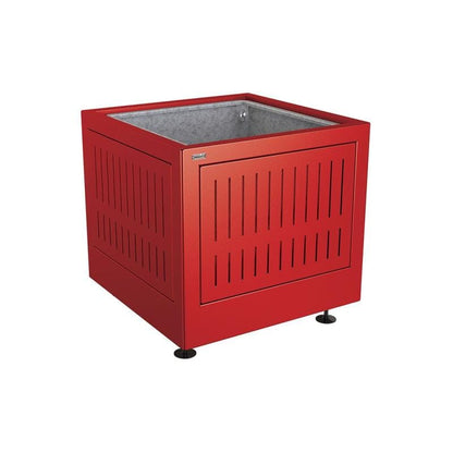 Cityscape Direct Silaos Planter (Steel) 800 x 800 x 700mm high / Burgundy (RAL 3004) / With internal planter and reinforced lifting rings