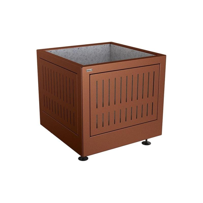 Cityscape Direct Silaos Planter (Steel) 800 x 800 x 700mm high / Corten Effect / Galvanised steel