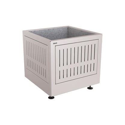 Cityscape Direct Silaos Planter (Steel) 800 x 800 x 700mm high / Light Grey (RAL 7044) / Galvanised steel