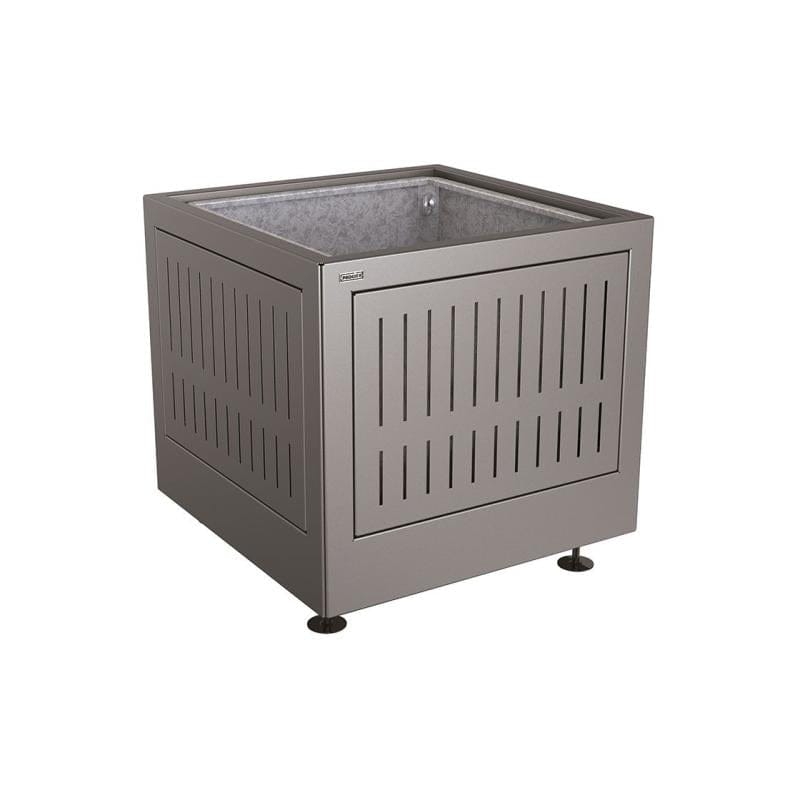 Cityscape Direct Silaos Planter (Steel) 800 x 800 x 700mm high / Procity Grey / With internal planter and reinforced lifting rings