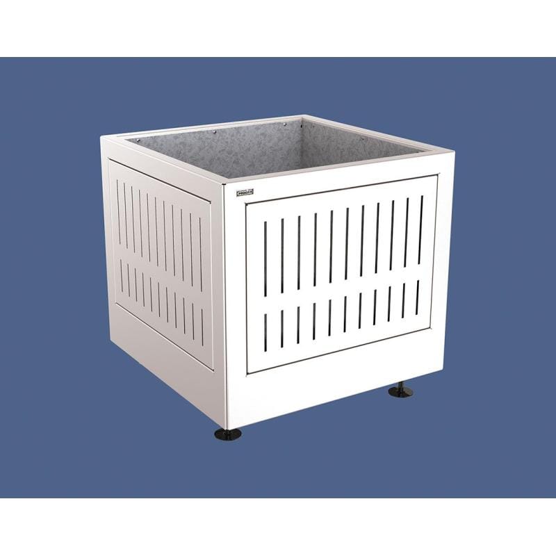 Cityscape Direct Silaos Planter (Steel) 800 x 800 x 700mm high / White (RAL 9010) / Galvanised steel