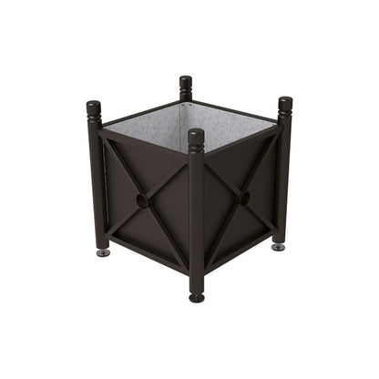 Cityscape Direct Province City Planter (Steel) 800 x 800 x 750mm high / Black (RAL 9005) / Galvanised steel