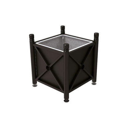 Cityscape Direct Province City Planter (Steel) 800 x 800 x 750mm high / Black (RAL 9005) / With inserts for use with lifting rings
