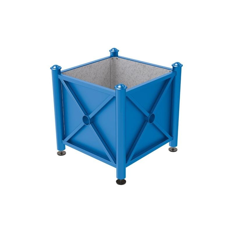 Cityscape Direct Province Agora Planter (Steel) 800 x 800 x 750mm high / Blue (RAL 5010) / Galvanised steel