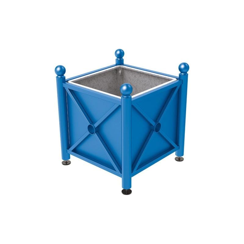 Cityscape Direct Province Sphere Planter (Steel) 800 x 800 x 750mm high / Blue (RAL 5010) / With inserts for use with lifting rings