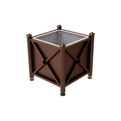 Cityscape Direct Province Agora Planter (Steel) 800 x 800 x 750mm high / Brown (RAL 8017) / With inserts for use with lifting rings