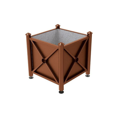 Cityscape Direct Province Agora Planter (Steel) 800 x 800 x 750mm high / Corten Effect / Galvanised steel