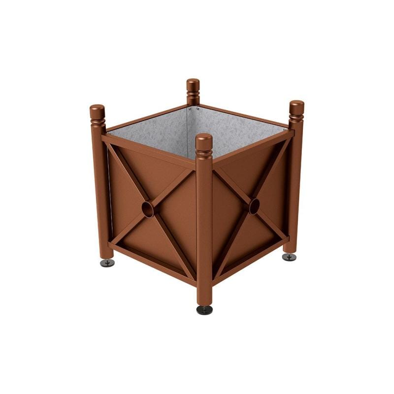 Cityscape Direct Province City Planter (Steel) 800 x 800 x 750mm high / Corten Effect / Galvanised steel