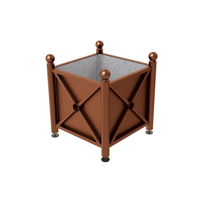 Cityscape Direct Province Sphere Planter (Steel) 800 x 800 x 750mm high / Corten Effect / Galvanised steel