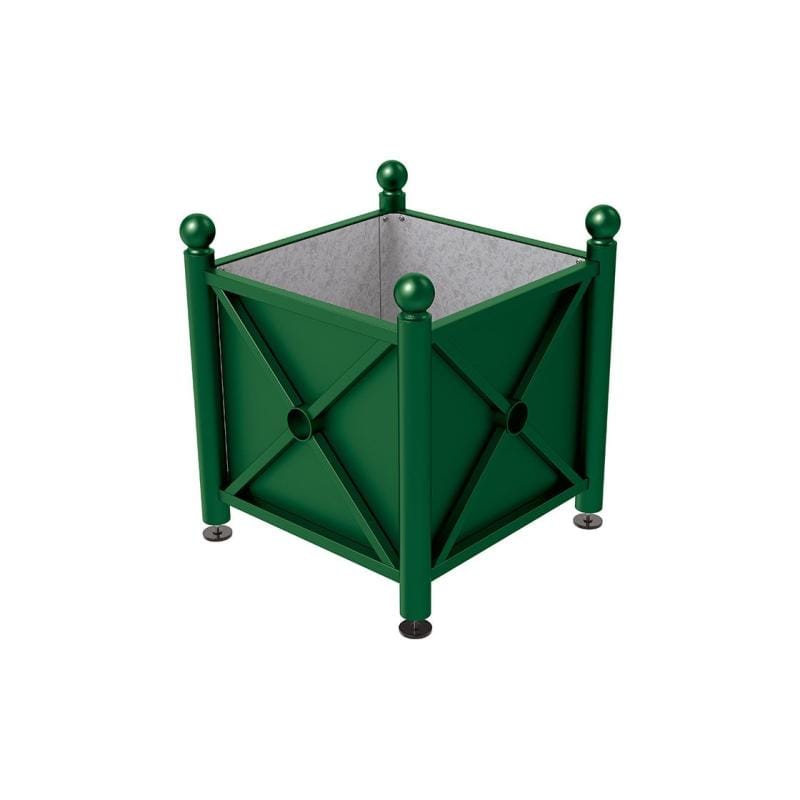 Cityscape Direct Province Sphere Planter (Steel) 800 x 800 x 750mm high / Green (RAL 6005) / Galvanised steel