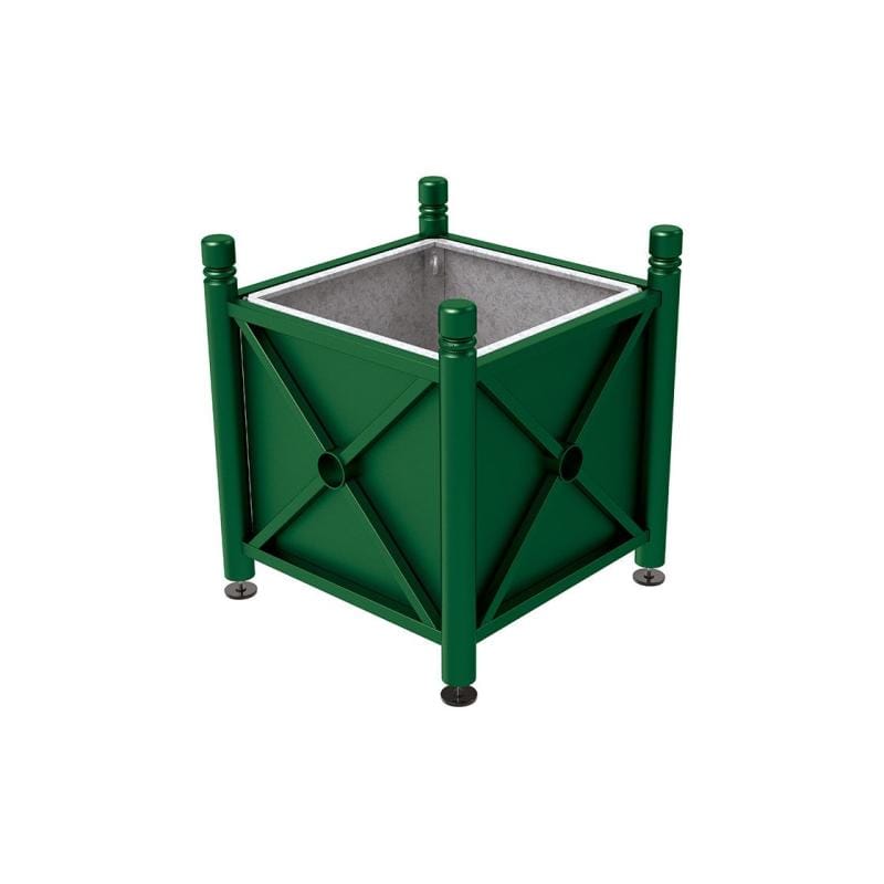 Cityscape Direct Province City Planter (Steel) 800 x 800 x 750mm high / Green (RAL 6005) / With inserts for use with lifting rings