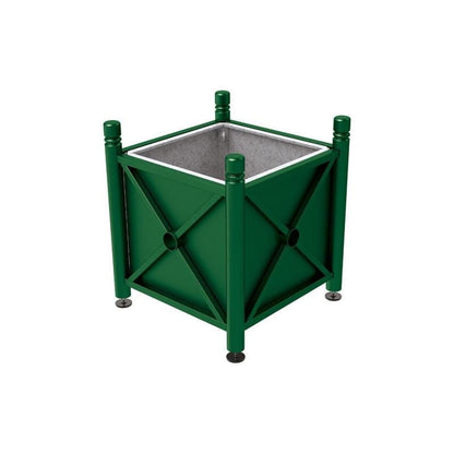 Cityscape Direct Province City Planter (Steel) 800 x 800 x 750mm high / Green (RAL 6005) / With inserts for use with lifting rings