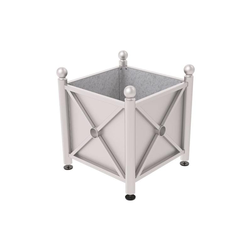 Cityscape Direct Province Sphere Planter (Steel) 800 x 800 x 750mm high / Light Grey (RAL 7044) / Galvanised steel
