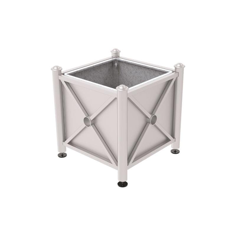 Cityscape Direct Province Agora Planter (Steel) 800 x 800 x 750mm high / Light Grey (RAL 7044) / With inserts for use with lifting rings
