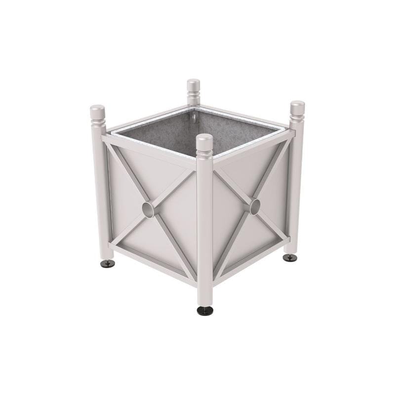 Cityscape Direct Province City Planter (Steel) 800 x 800 x 750mm high / Light Grey (RAL 7044) / With inserts for use with lifting rings