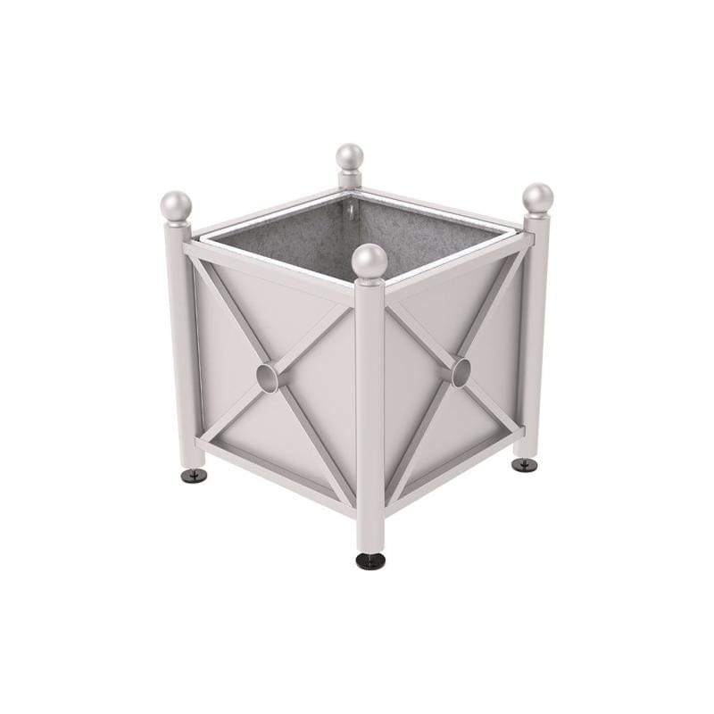Cityscape Direct Province Sphere Planter (Steel) 800 x 800 x 750mm high / Light Grey (RAL 7044) / With inserts for use with lifting rings