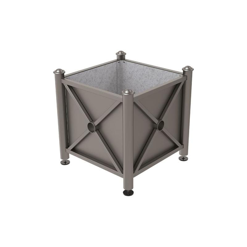 Cityscape Direct Province Agora Planter (Steel) 800 x 800 x 750mm high / Procity Grey / Galvanised steel