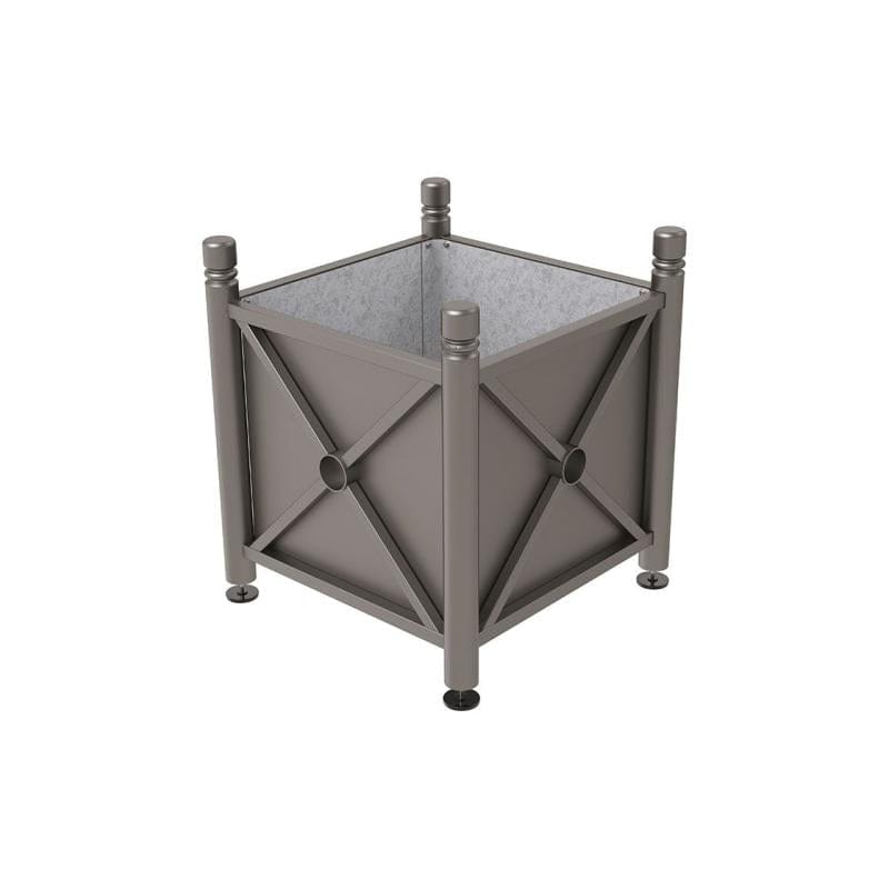 Cityscape Direct Province City Planter (Steel) 800 x 800 x 750mm high / Procity Grey / Galvanised steel
