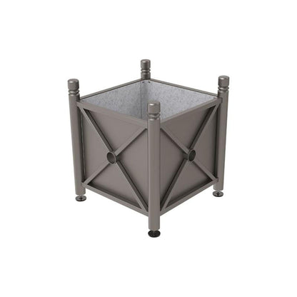 Cityscape Direct Province City Planter (Steel) 800 x 800 x 750mm high / Procity Grey / Galvanised steel