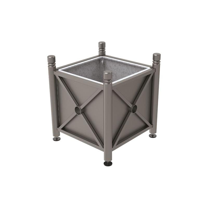 Cityscape Direct Province City Planter (Steel) 800 x 800 x 750mm high / Procity Grey / With inserts for use with lifting rings