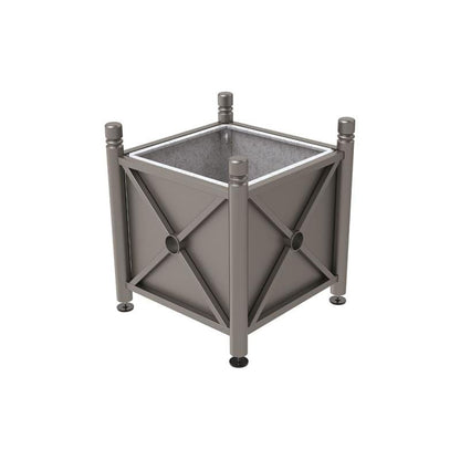 Cityscape Direct Province City Planter (Steel) 800 x 800 x 750mm high / Procity Grey / With inserts for use with lifting rings
