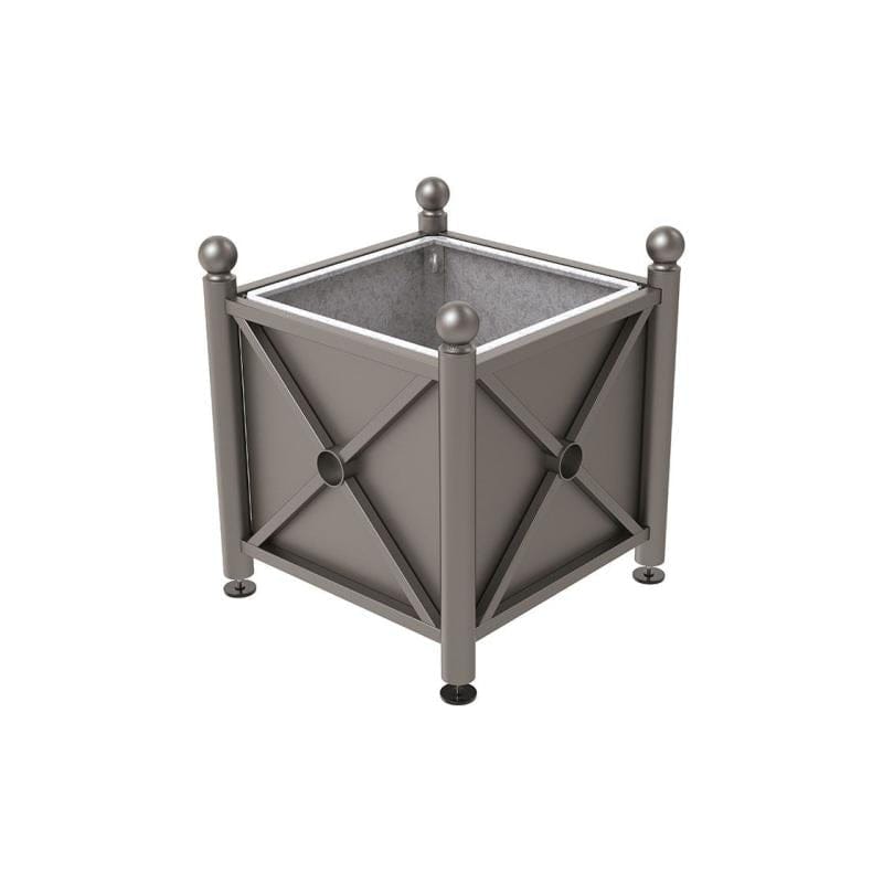 Cityscape Direct Province Sphere Planter (Steel) 800 x 800 x 750mm high / Procity Grey / With inserts for use with lifting rings