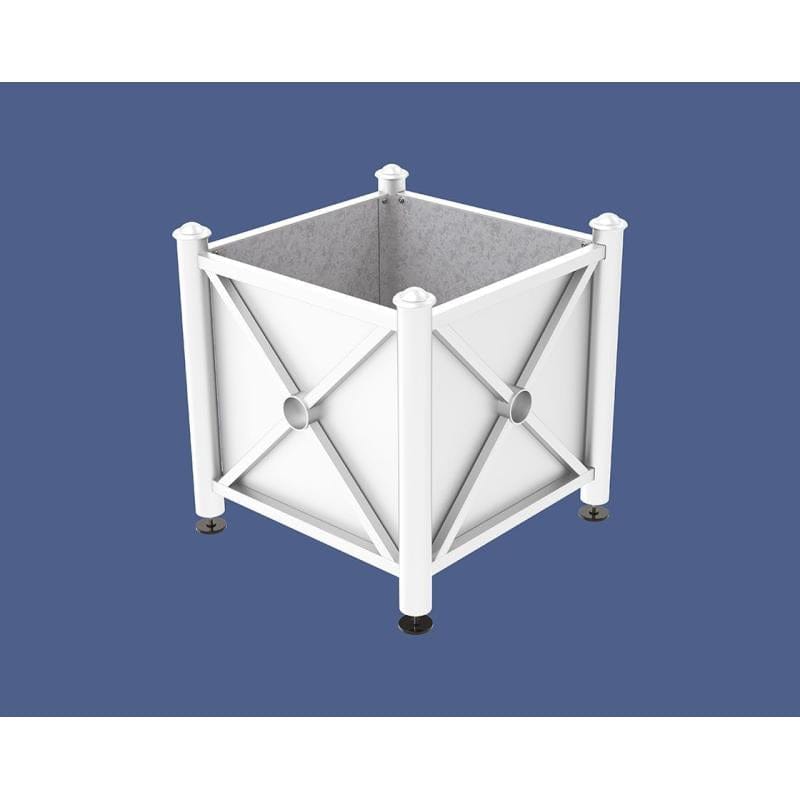Cityscape Direct Province Agora Planter (Steel) 800 x 800 x 750mm high / White (RAL 9010) / Galvanised steel