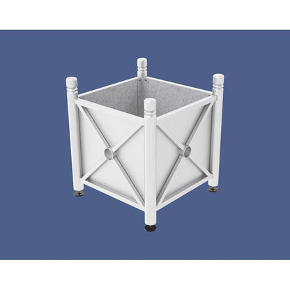 Cityscape Direct Province City Planter (Steel) 800 x 800 x 750mm high / White (RAL 9010) / Galvanised steel