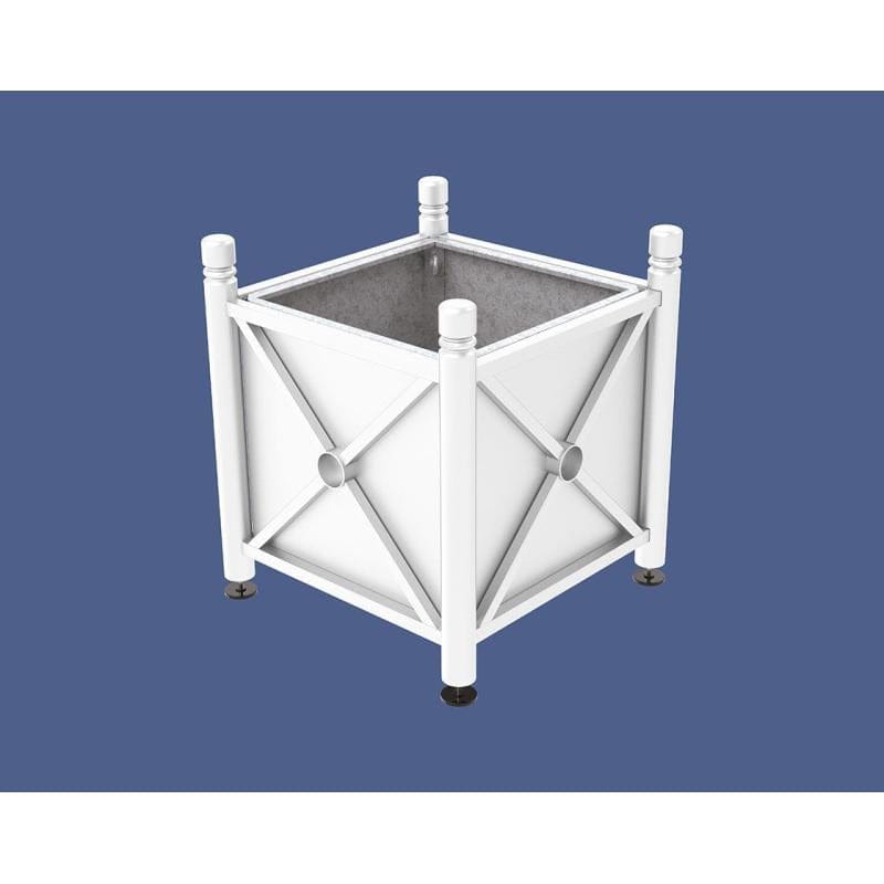 Cityscape Direct Province City Planter (Steel) 800 x 800 x 750mm high / White (RAL 9010) / With inserts for use with lifting rings