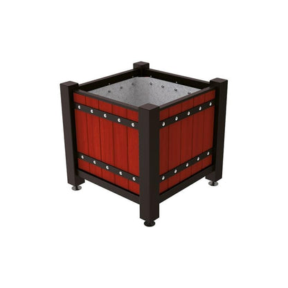 Cityscape Direct Sarlat Planter 880 x 880 x 855mm high / Black (RAL 9005) / Mahogany