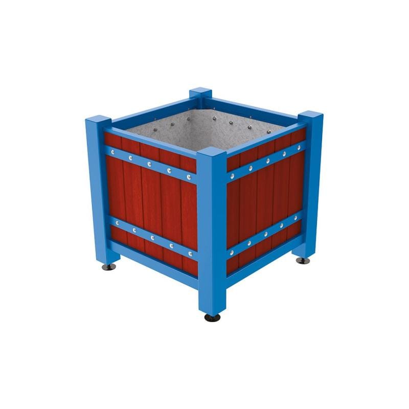 Cityscape Direct Sarlat Planter 880 x 880 x 855mm high / Blue (RAL 5010) / Mahogany