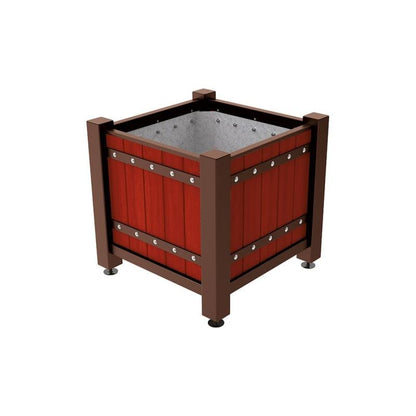 Cityscape Direct Sarlat Planter 880 x 880 x 855mm high / Brown (RAL 8017) / Mahogany