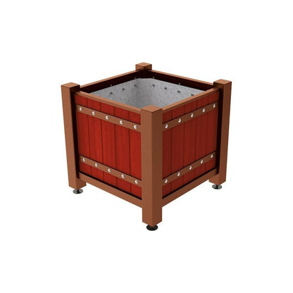 Cityscape Direct Sarlat Planter 880 x 880 x 855mm high / Corten Effect / Mahogany