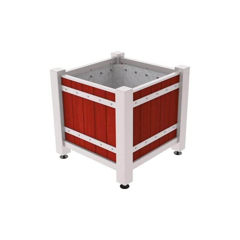 Cityscape Direct Sarlat Planter 880 x 880 x 855mm high / Light Grey (RAL 7044) / Mahogany