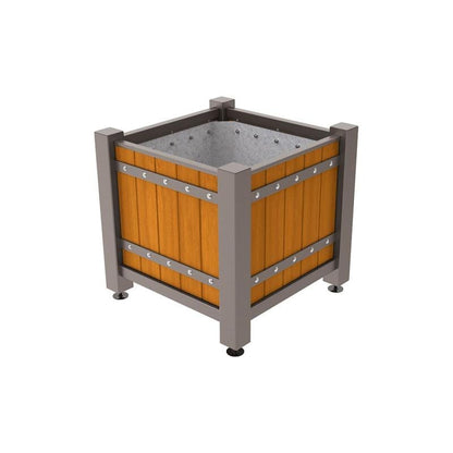 Cityscape Direct Sarlat Planter 880 x 880 x 855mm high / Procity Grey / Light Oak