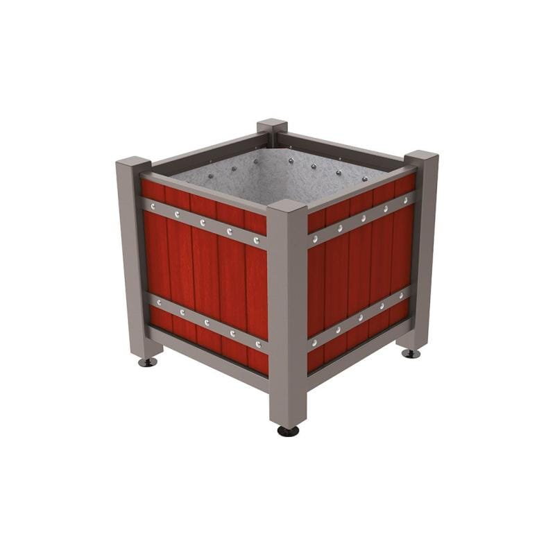 Cityscape Direct Sarlat Planter 880 x 880 x 855mm high / Procity Grey / Mahogany
