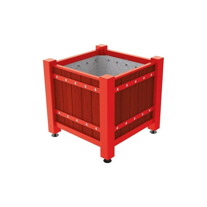 Cityscape Direct Sarlat Planter 880 x 880 x 855mm high / Red (RAL 3020) / Mahogany
