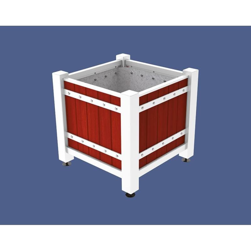 Cityscape Direct Sarlat Planter 880 x 880 x 855mm high / White (RAL 9010) / Mahogany