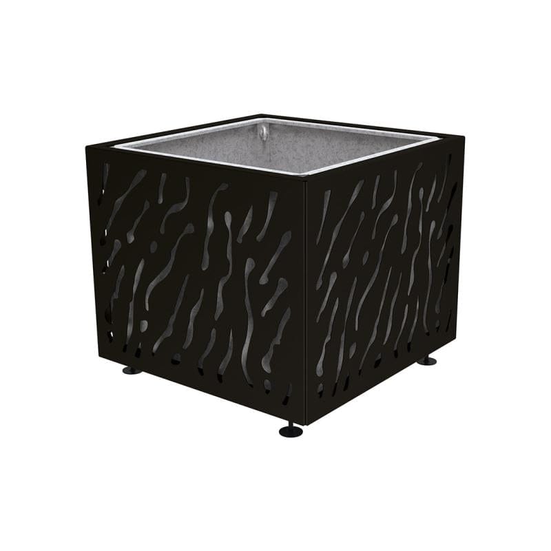 Cityscape Direct Venice Planter 990 x 990 x 870mm high / Black (RAL 9005) / With inserts for use with lifting rings