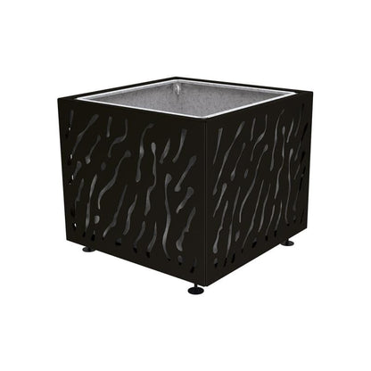 Cityscape Direct Venice Planter 990 x 990 x 870mm high / Black (RAL 9005) / With inserts for use with lifting rings