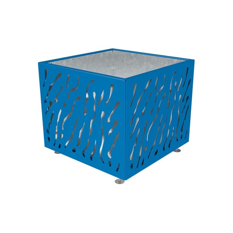 Cityscape Direct Venice Planter 990 x 990 x 870mm high / Blue (RAL 5010) / Galvanised steel