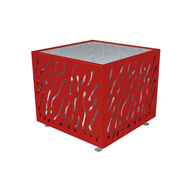 Cityscape Direct Venice Planter 990 x 990 x 870mm high / Burgundy (RAL 3004) / Galvanised steel