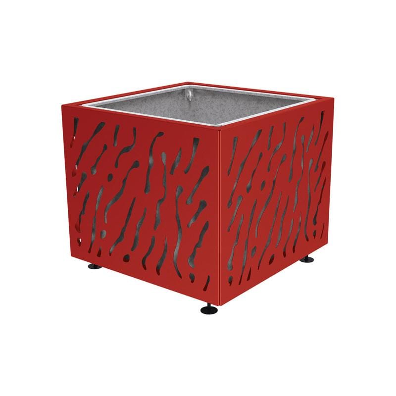 Cityscape Direct Venice Planter 990 x 990 x 870mm high / Burgundy (RAL 3004) / With inserts for use with lifting rings