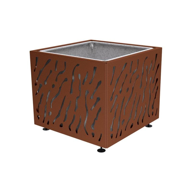 Cityscape Direct Venice Planter 990 x 990 x 870mm high / Corten Effect / With inserts for use with lifting rings