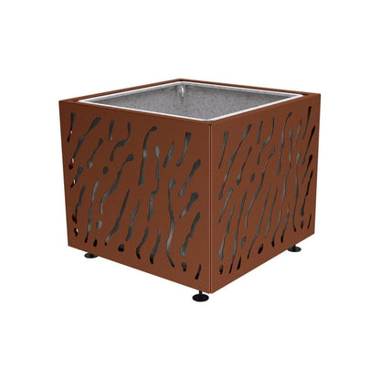 Cityscape Direct Venice Planter 990 x 990 x 870mm high / Corten Effect / With inserts for use with lifting rings