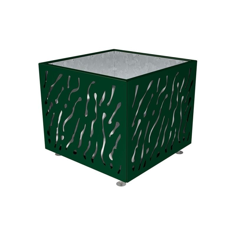 Cityscape Direct Venice Planter 990 x 990 x 870mm high / Green (RAL 6005) / Galvanised steel
