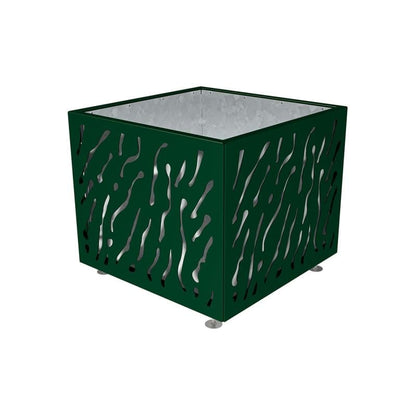 Cityscape Direct Venice Planter 990 x 990 x 870mm high / Green (RAL 6005) / Galvanised steel