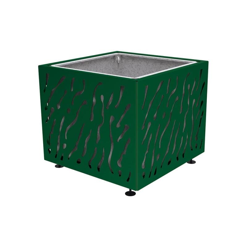 Cityscape Direct Venice Planter 990 x 990 x 870mm high / Green (RAL 6005) / With inserts for use with lifting rings