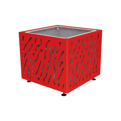 Cityscape Direct Venice Planter 990 x 990 x 870mm high / Red (RAL 3020) / With inserts for use with lifting rings